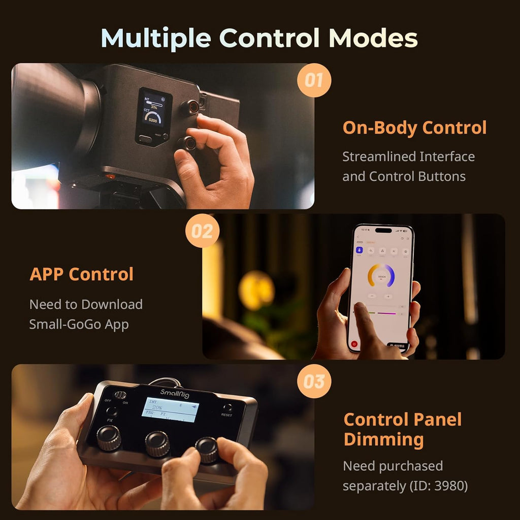 Video Light for Phone - 4 control for Photography and Photo Studio