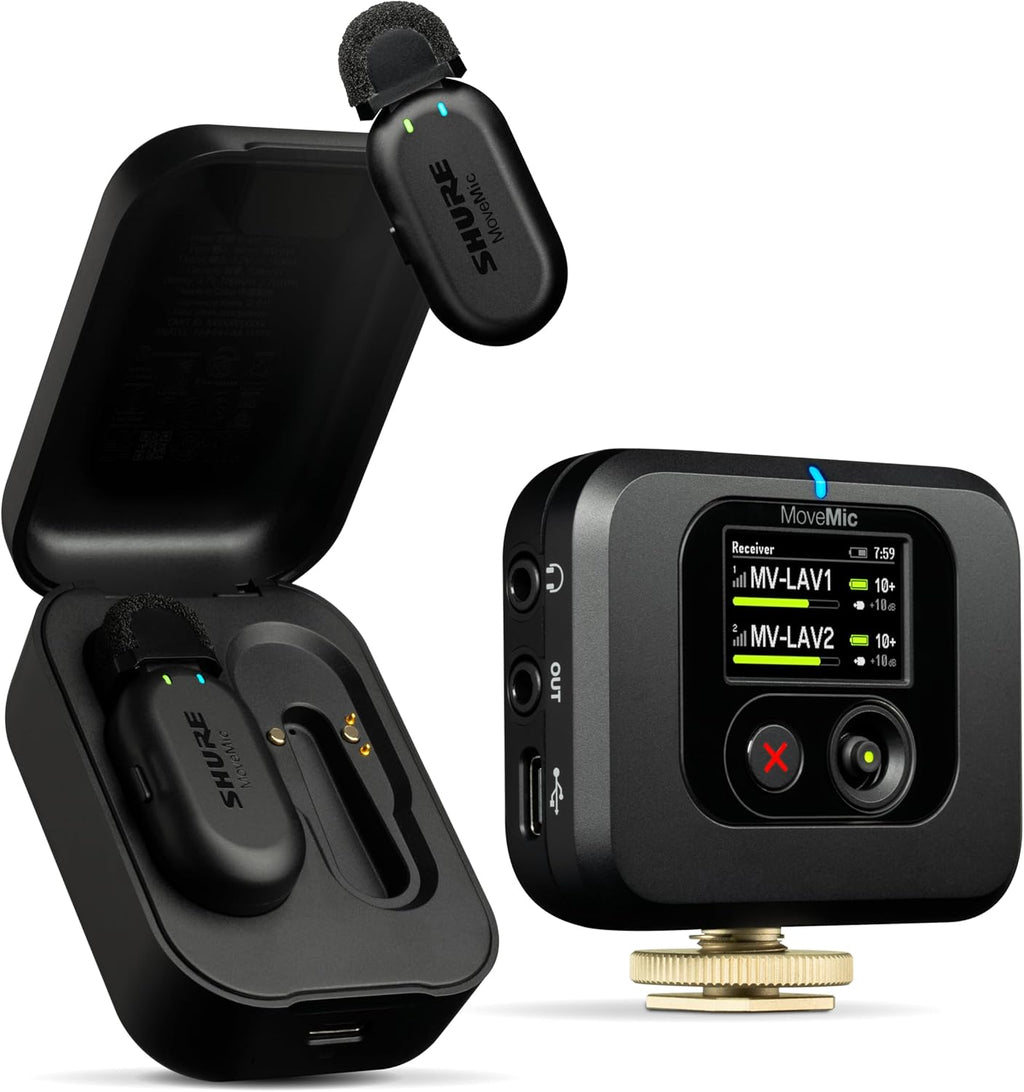 Pro Wireless Lavalier Microphones with Camera Receiver for Smartphone