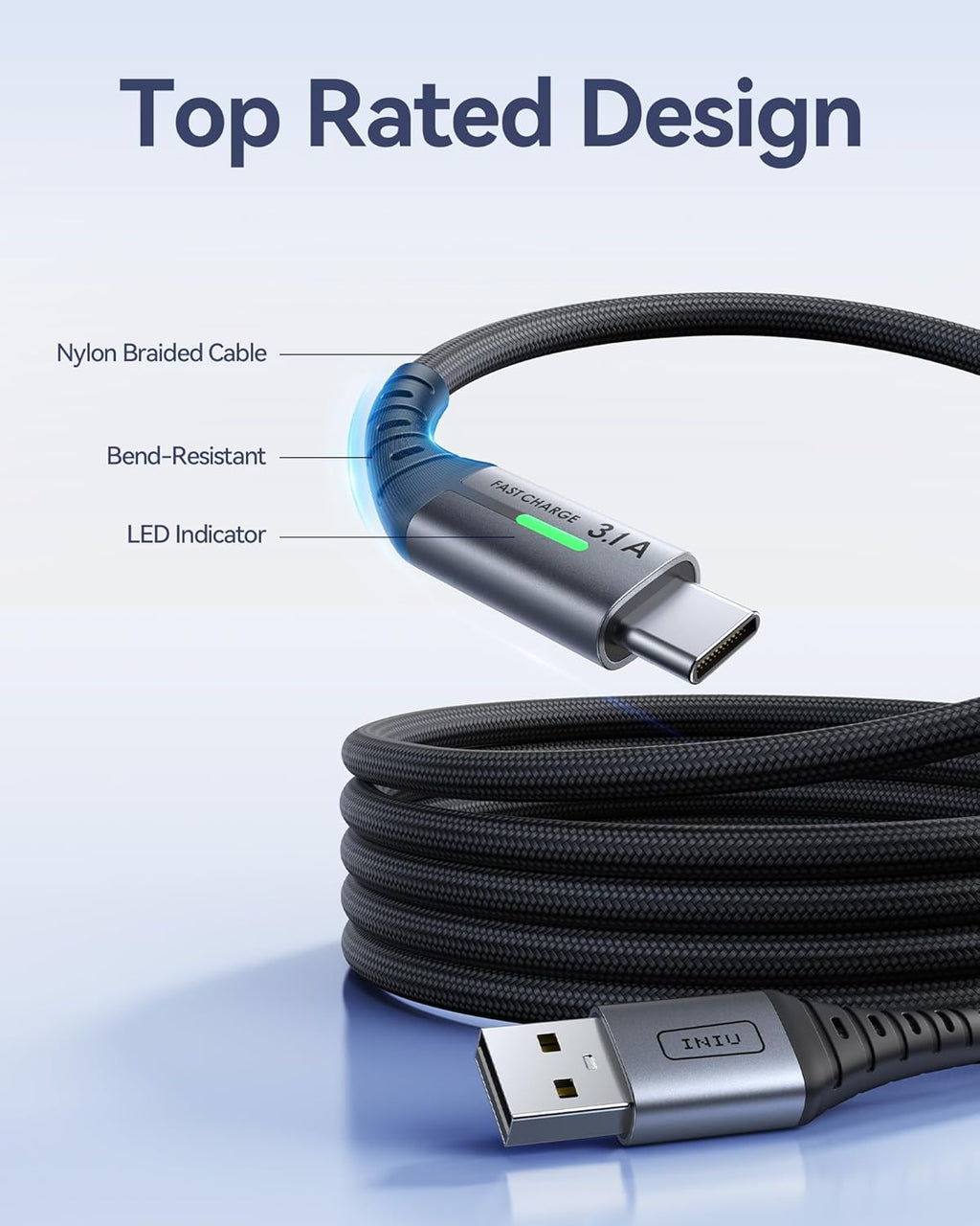 USB C Charger Cable, 2m Type C Cable Fast Charging
